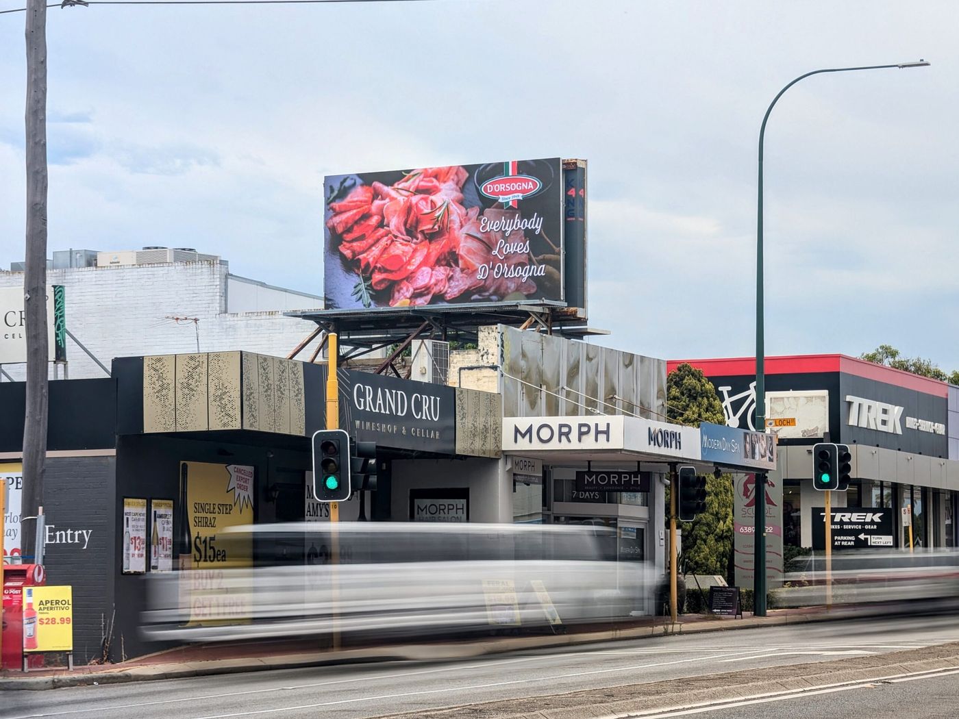 Roof-mounted digital billboard on Stirling Highway.