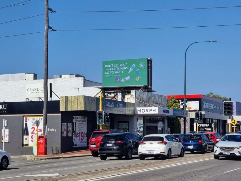 A static billboard on Stirling Highway before conversion.